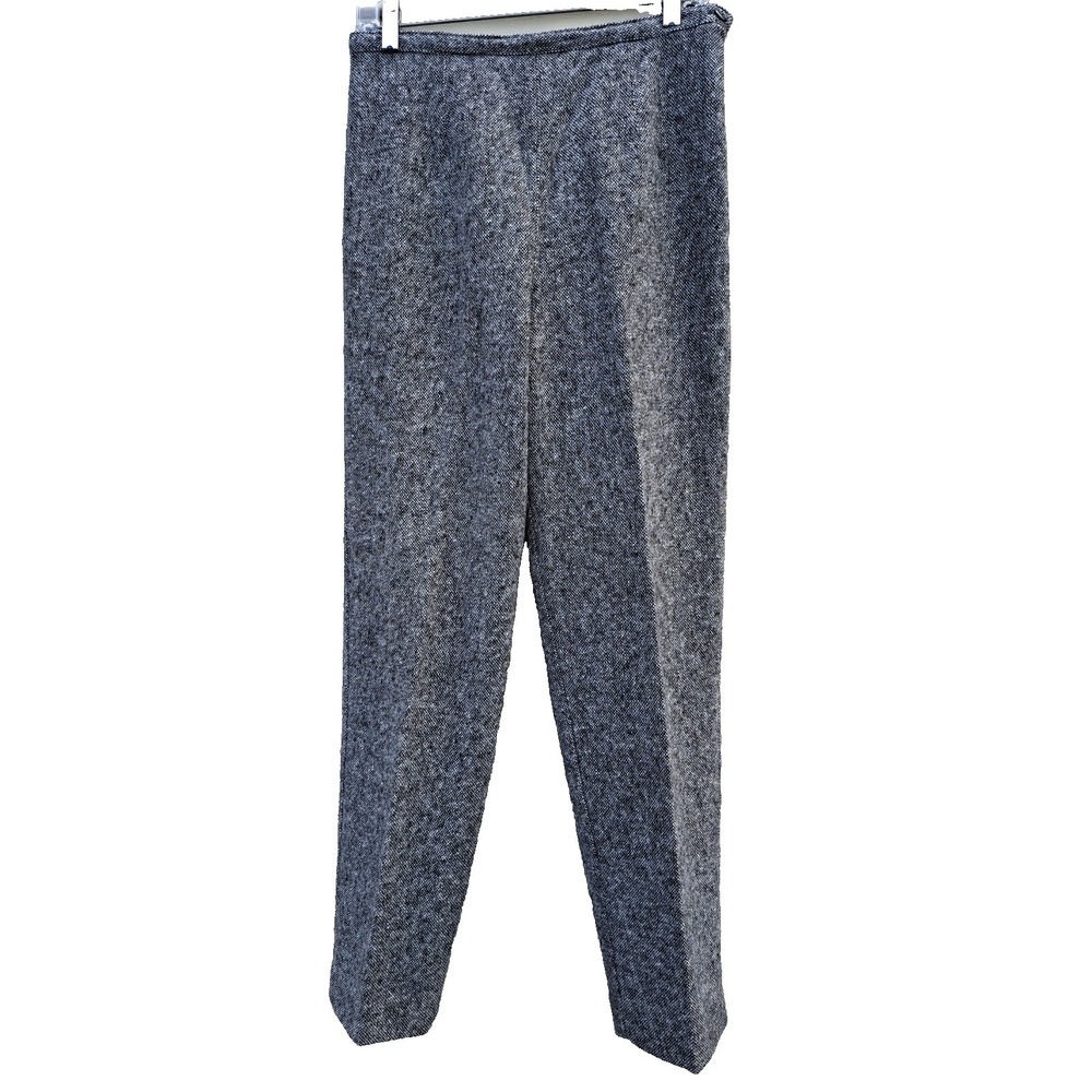 Talbots Women's Gray Wool Blend Lined High Rise Dress‎ Pants 10 Made In USA